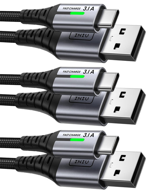 3 Pack INIU USB C Fast Charging Cables