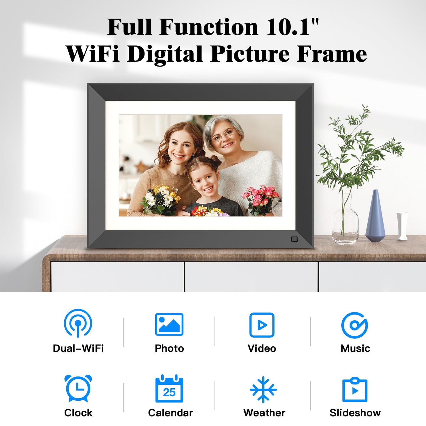10.1-Inch Digital Picture Frame with WiFi