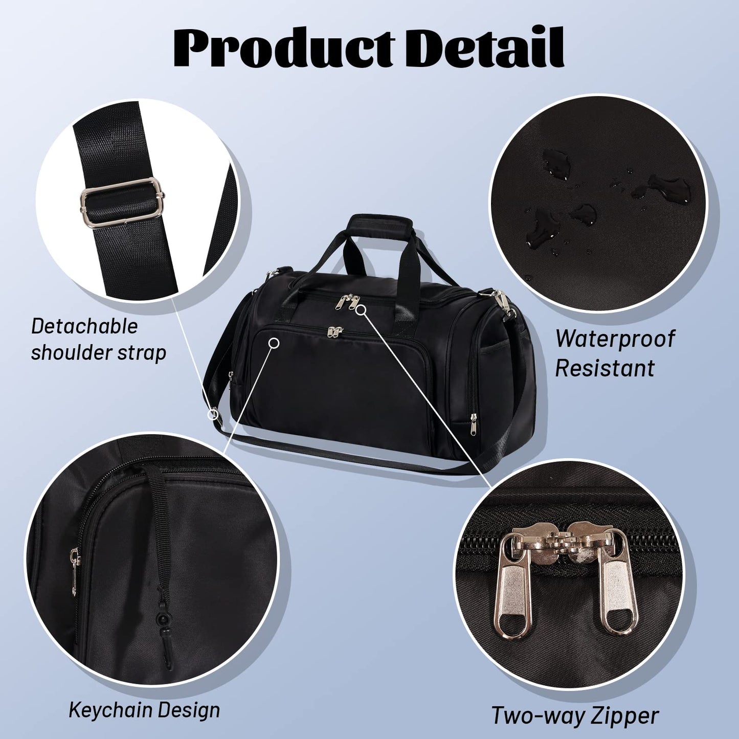 Womens Weekend Duffle Bag with Shoe Compartment