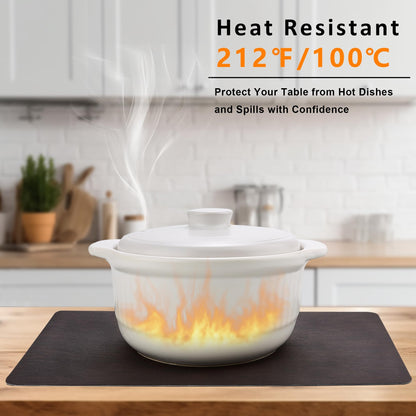 Leather Placemats Set - Waterproof & Heat Resistant