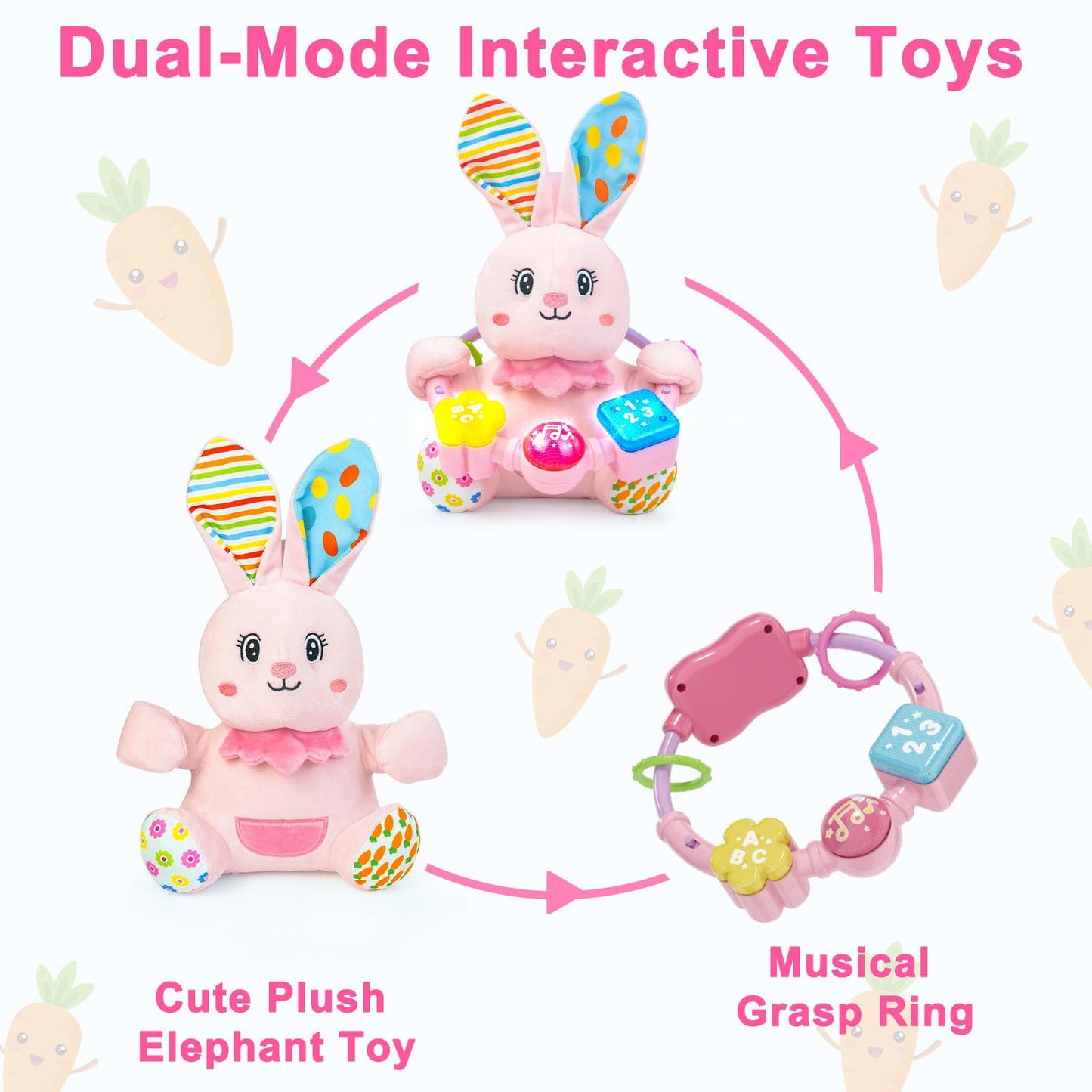 Baby Bunny Musical Stuffed Toy for Infants