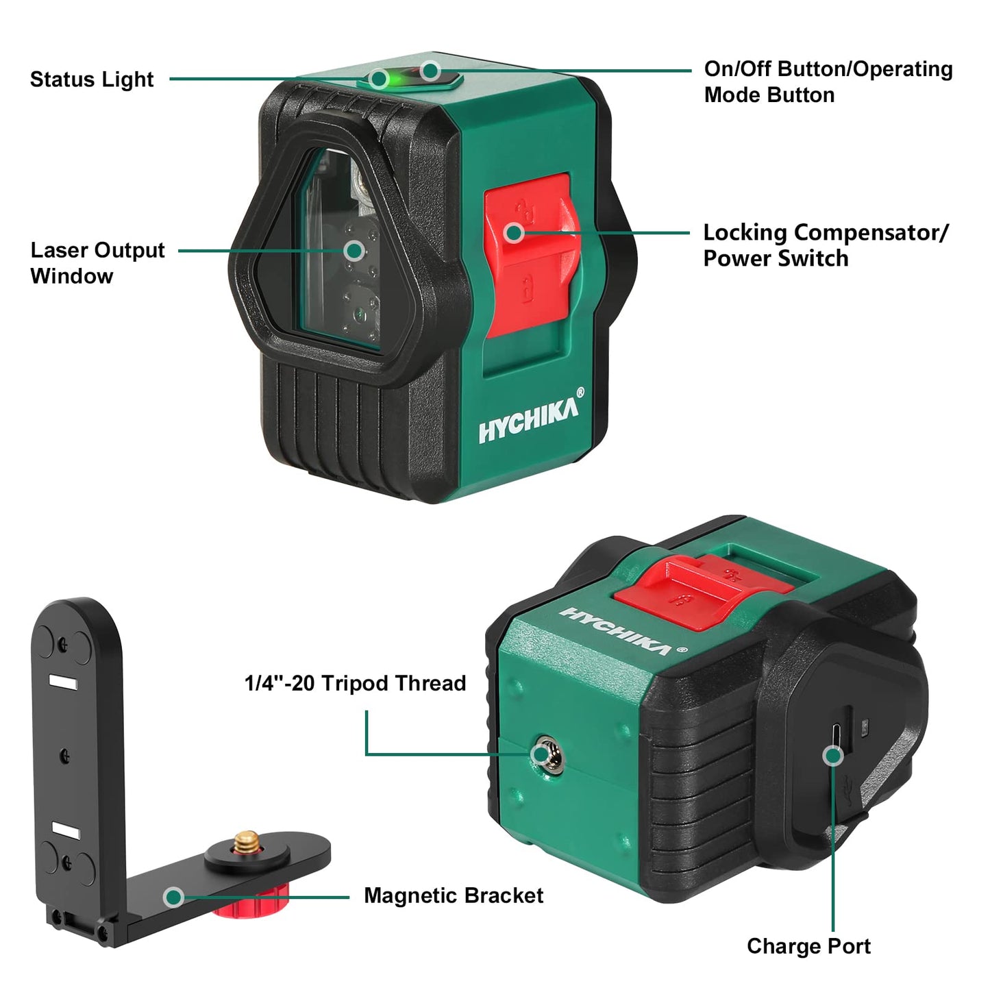 100Ft Self-Leveling Laser Level by HYCHIKA