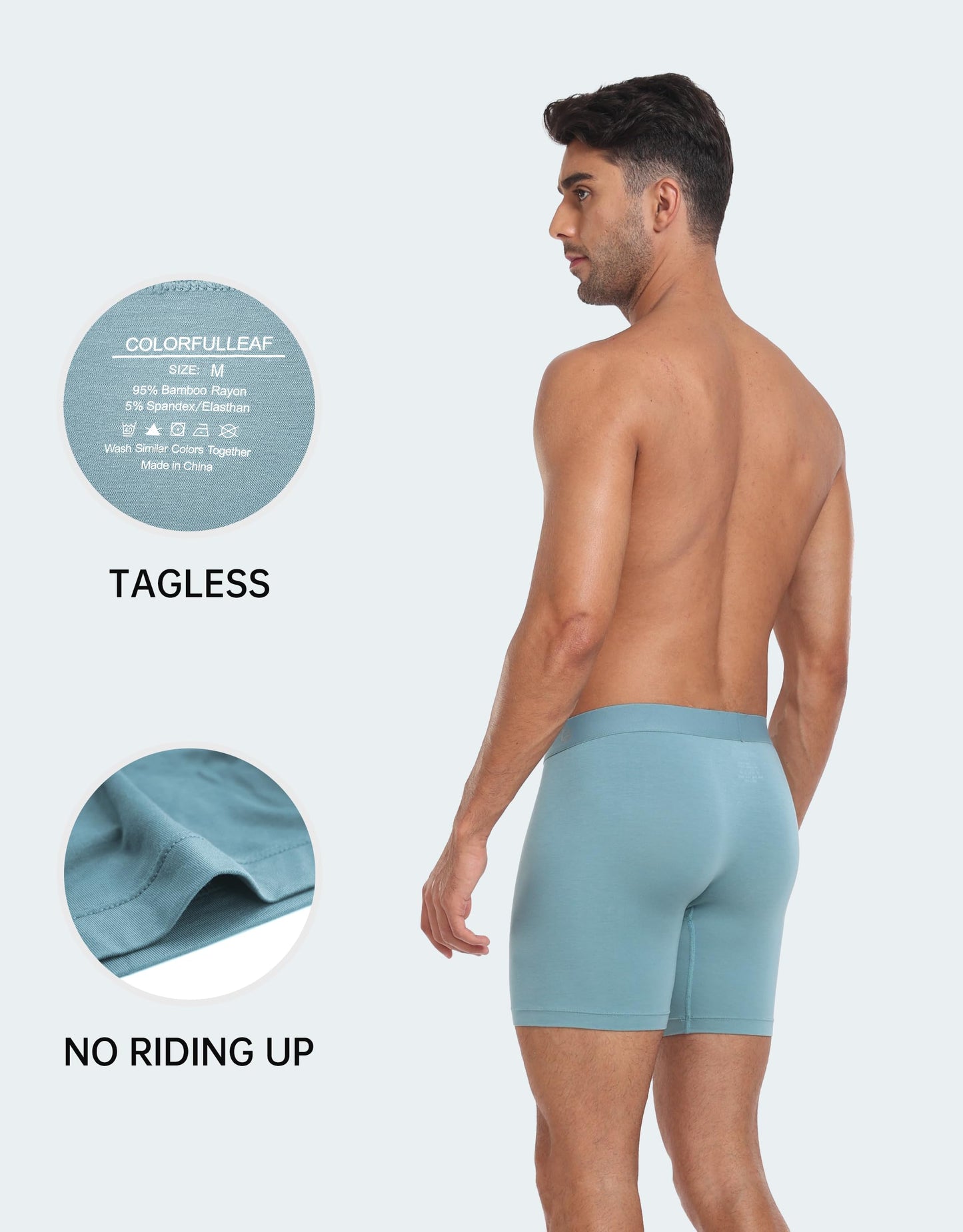 Men's Bamboo Boxer Briefs with 3-D Pouch