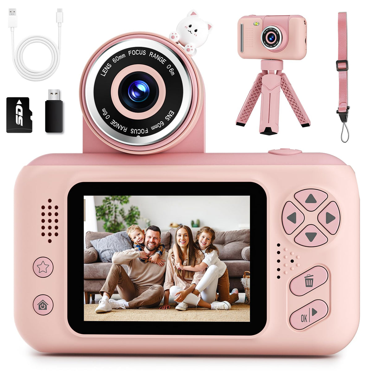 Kids HD Digital Video Camera with Tripod