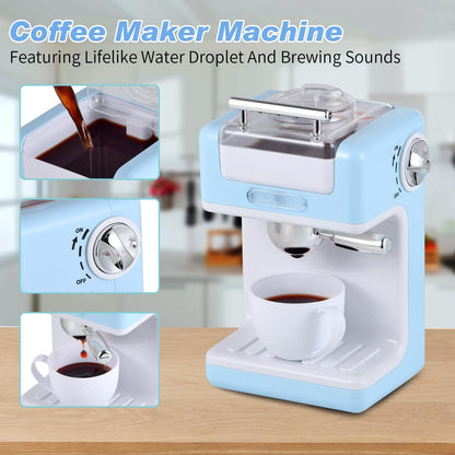 Kids Kitchen Appliances Toy Set with Light & Sound