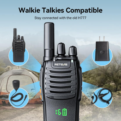 3 Pack Retevis H-777H Rechargeable Walkie Talkies