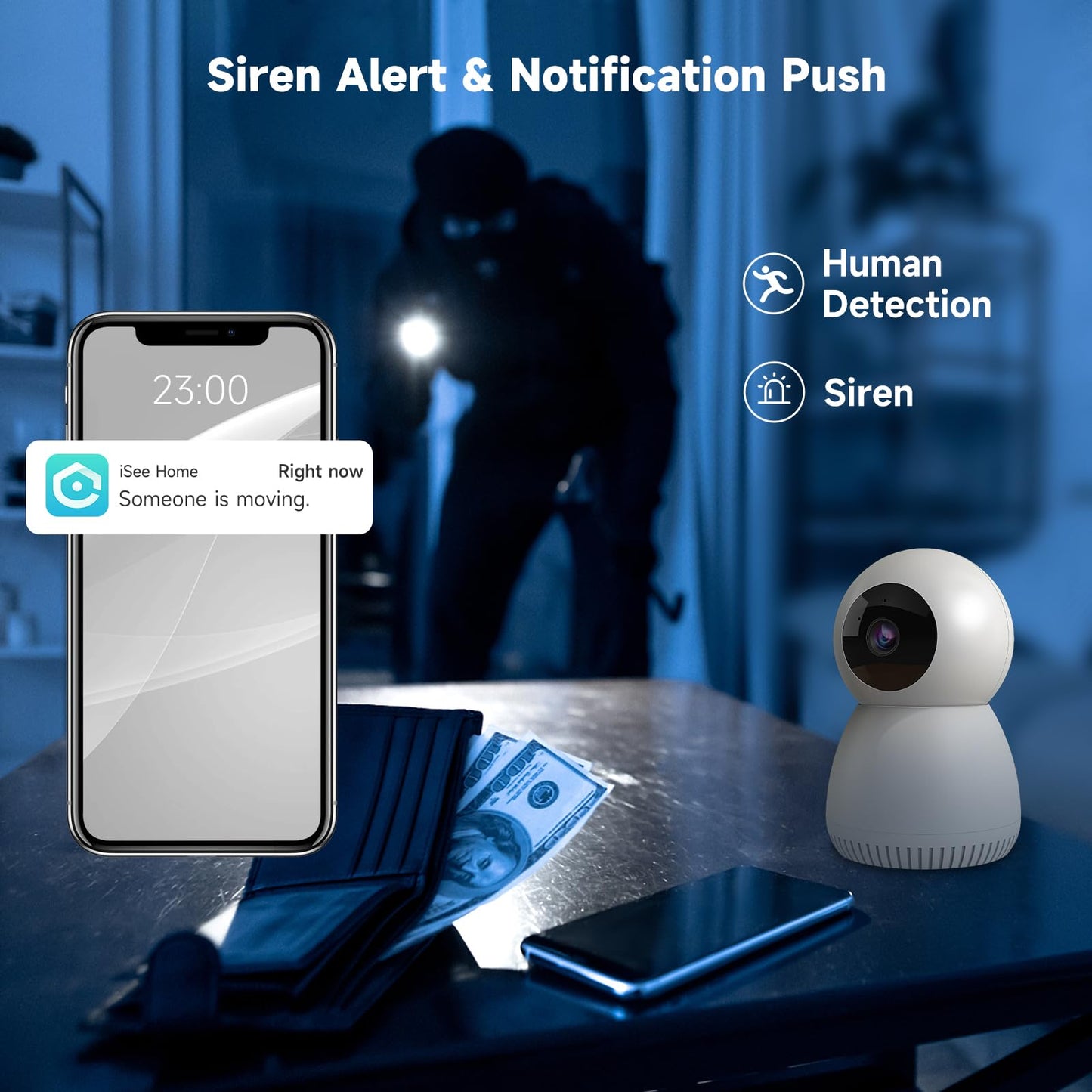 JAIOTlink 2K Indoor Security Camera with Night Vision