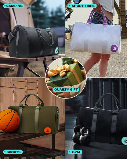 Waterproof Gym Duffel Bag with Accessory Bags