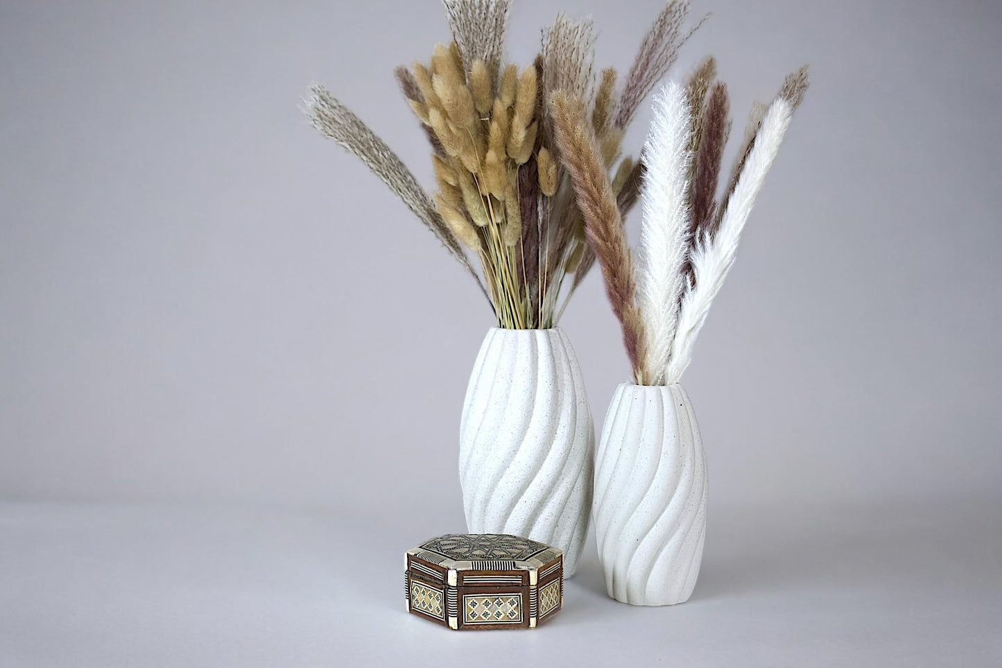 Rustic Ceramic Vase for Pampas Grass Decor