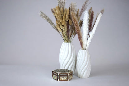 Rustic Ceramic Vase for Pampas Grass Decor