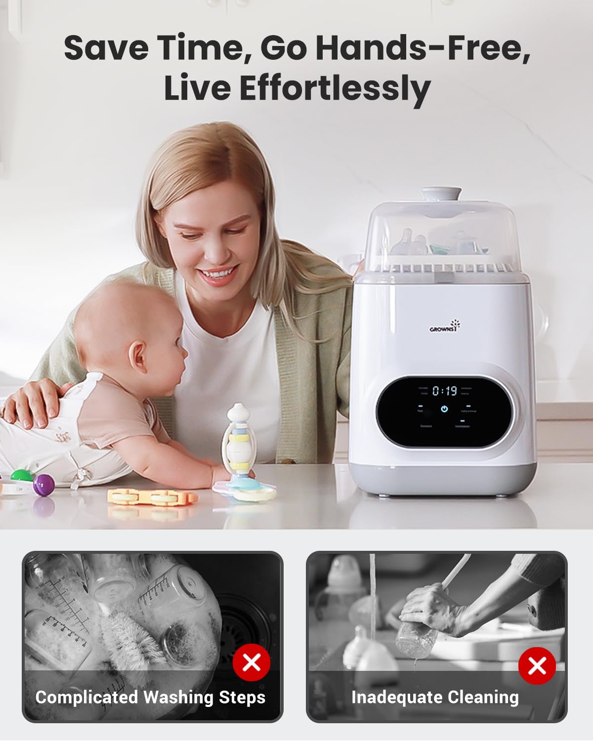 Grownsy Bottle Washer and Sterilizer Pro