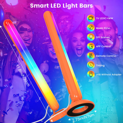 Smart LED Light Bars with App Control and Music Sync