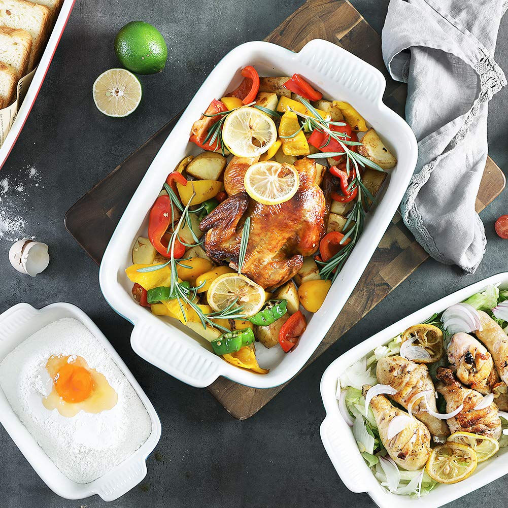 Sweejar Ceramic Baking Dish Set, 13 x 9.8 Inch