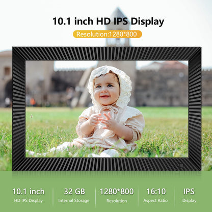 10.1" WiFi Digital Photo Frame with 32GB Storage