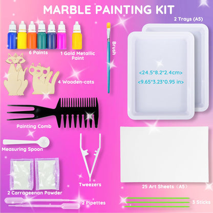 Marbling Paint Art Kit for Kids by MOMUSE