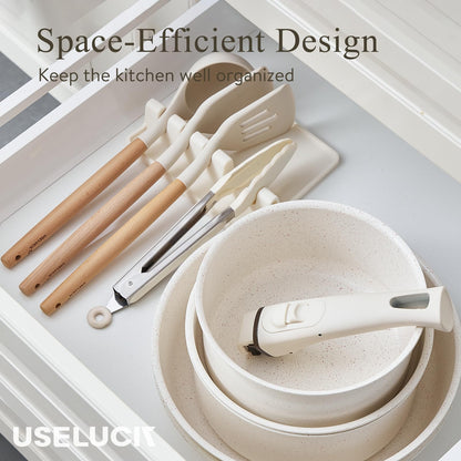 21-Piece Non-Stick Cookware Set with Removable Handles