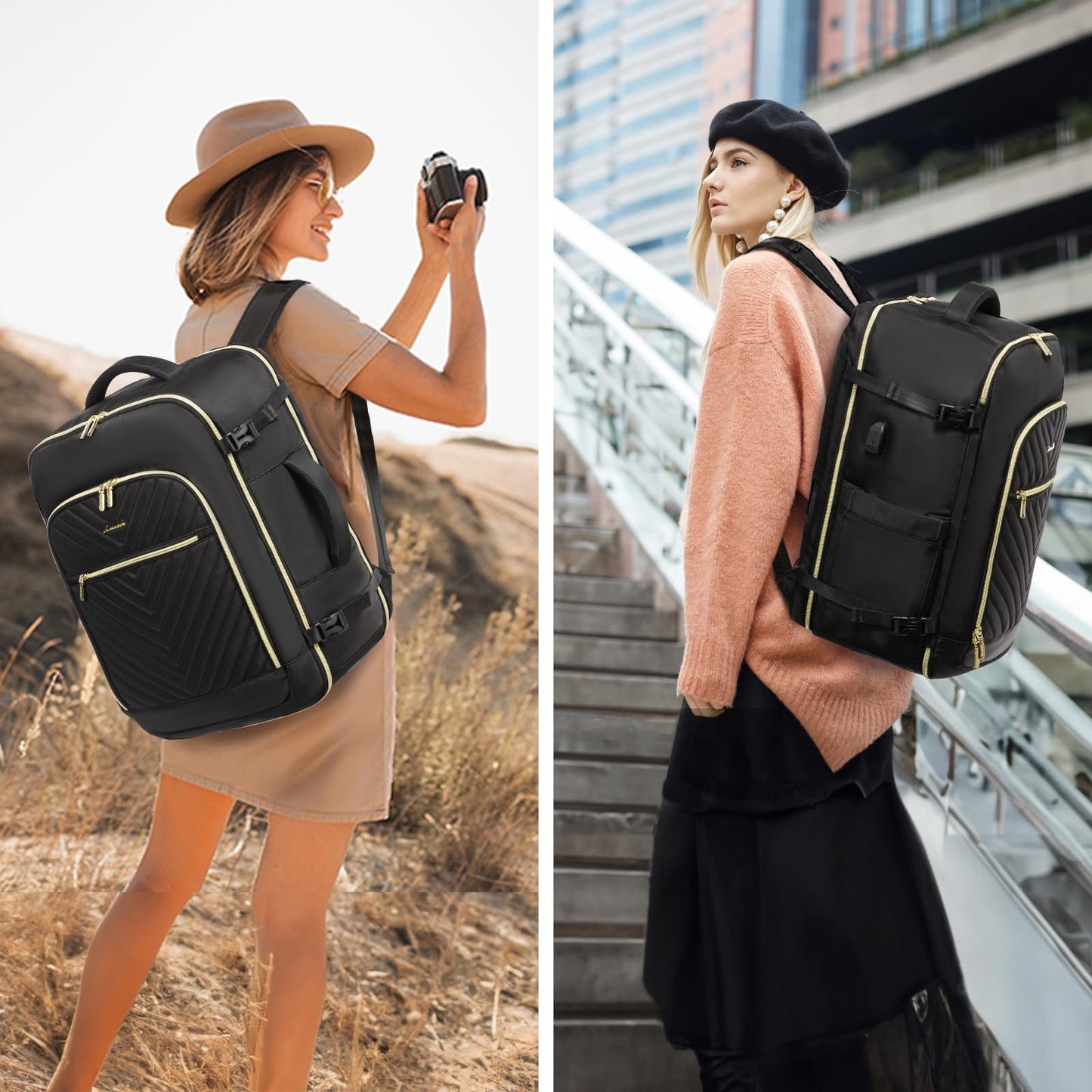 LOVEVOOK 50L Waterproof Travel Backpack with USB Port