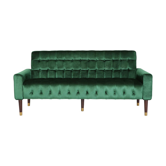 Christopher Knight Velvet Tufted Sofa, Emerald Gold