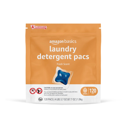 120 Pack Amazon Basics Laundry Detergent Pacs