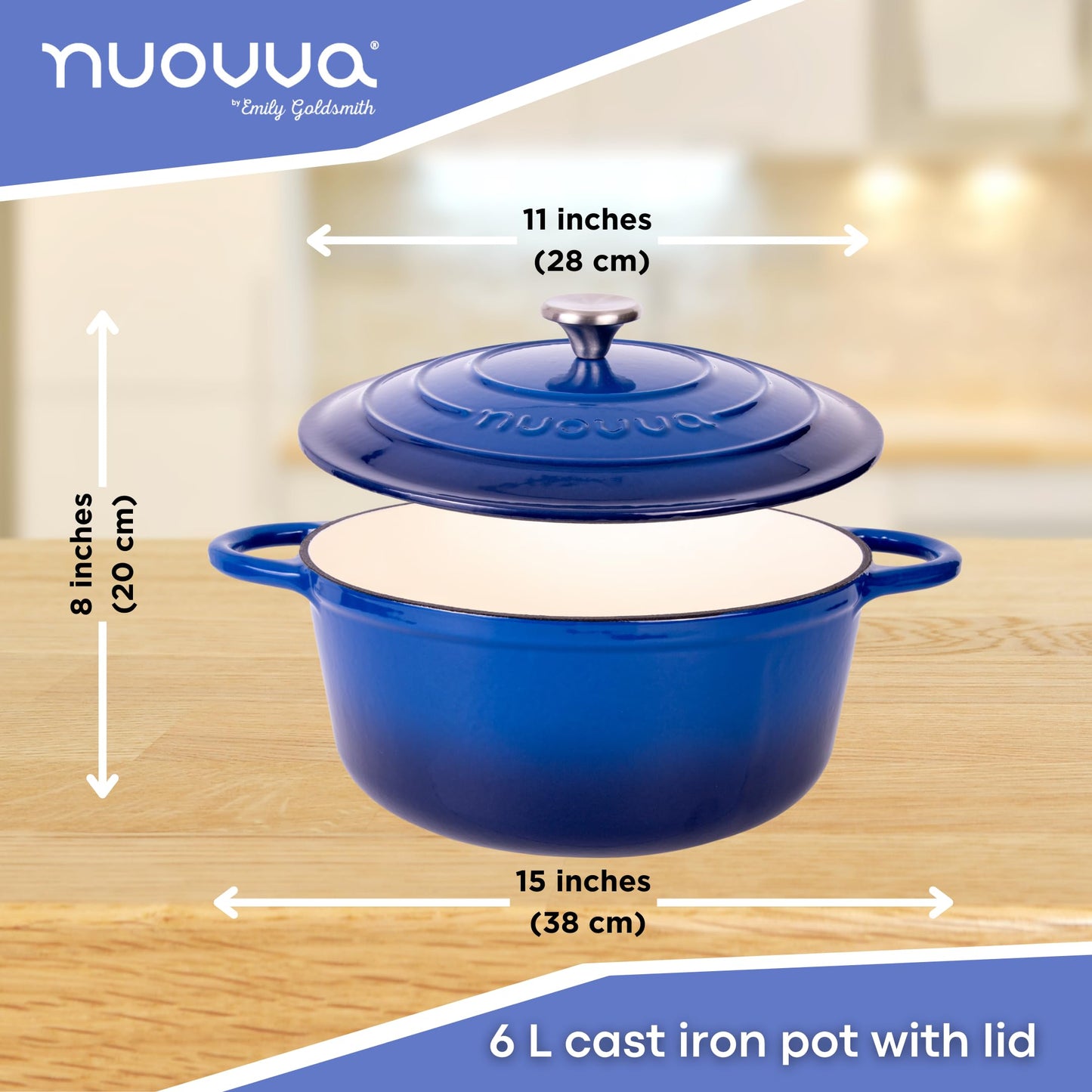 6.4-Quart Cast Iron Dutch Oven with Lid