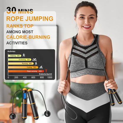 Smart Jump Rope with Digital Counter for Fitness