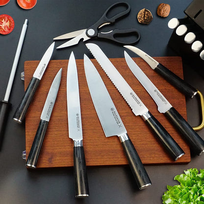 ANTINIVES 18-Piece High Carbon Knife Set