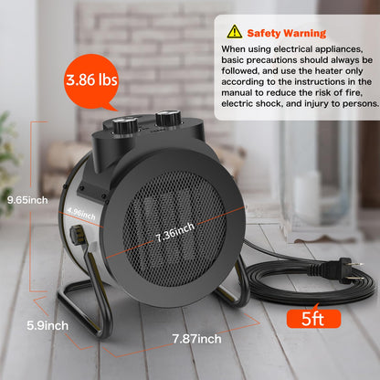 1500W Elevoke Portable Electric Space Heater