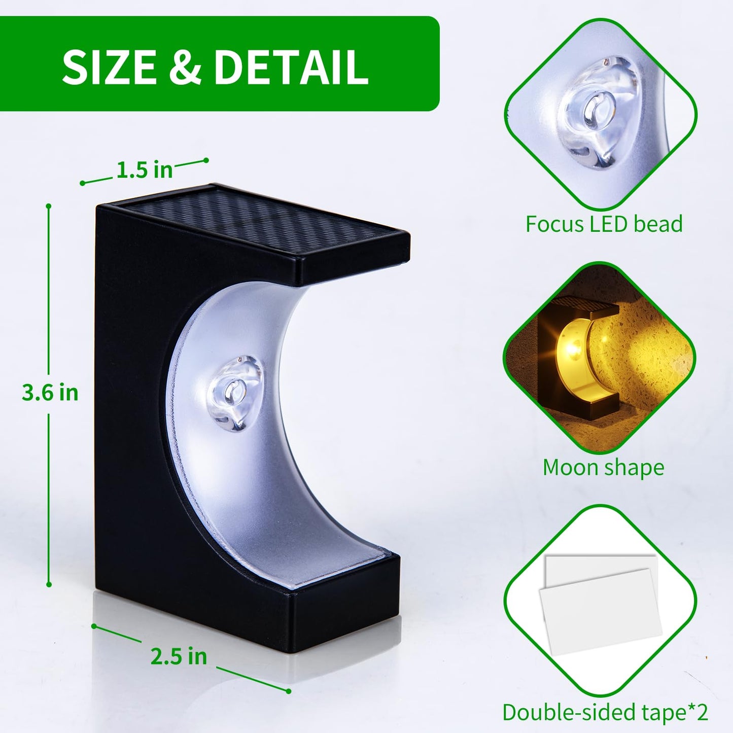 8 Pack Solar Deck Lights for Outdoor Use