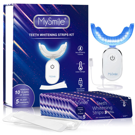 10 Pcs MySmile Teeth Whitening Strips Kit