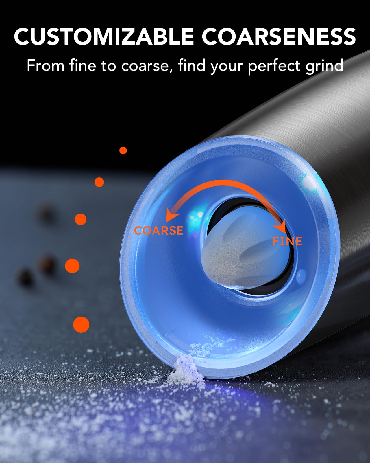 FORLIM Electric Salt and Pepper Grinder Set