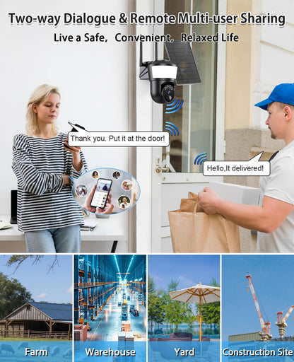 4G LTE Solar Security Camera with Night Vision