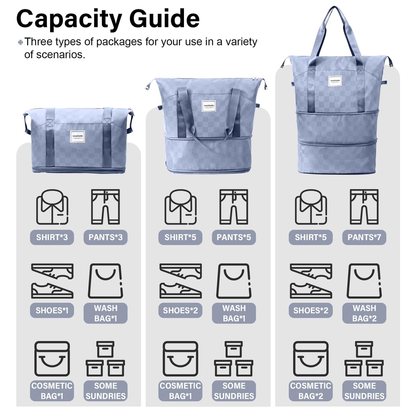 Expandable Rolling Duffel Bag with Wheels