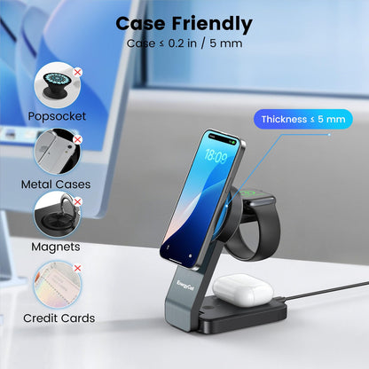 3-in-1 Wireless Charging Station for Apple Devices