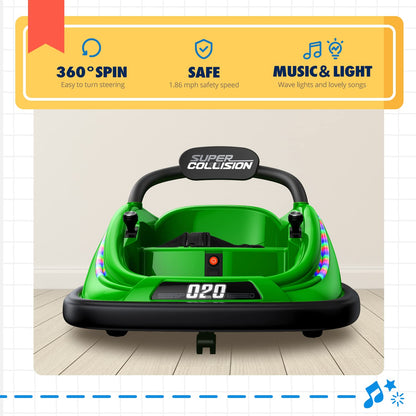 12V Electric Kids Bumper Car with Remote