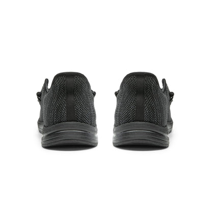 Bruno Marc Hand Free Mens Casual Loafers, Men's Stretch Lace Up Slip On Shoes, Arch Support Non Slip Barefoot Shoes for Men, Comfortable & Light-Weight,Size 9,All Black,SBLS2408M