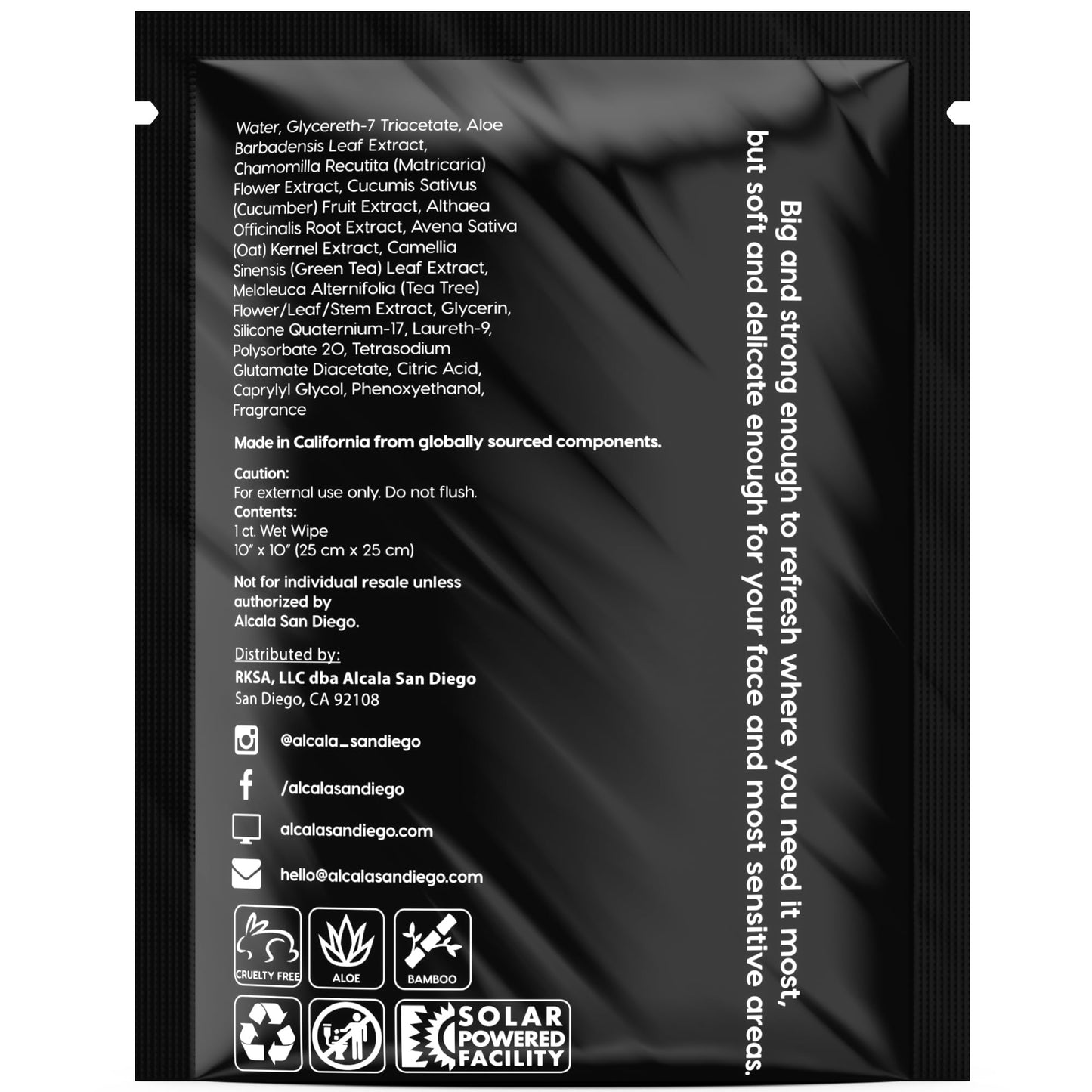 30 Pack Biodegradable Body Wipes with Aloe