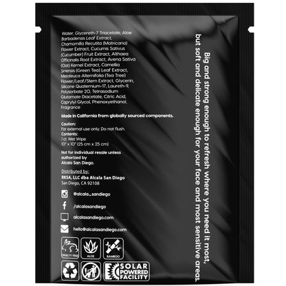 30 Pack Biodegradable Body Wipes with Aloe