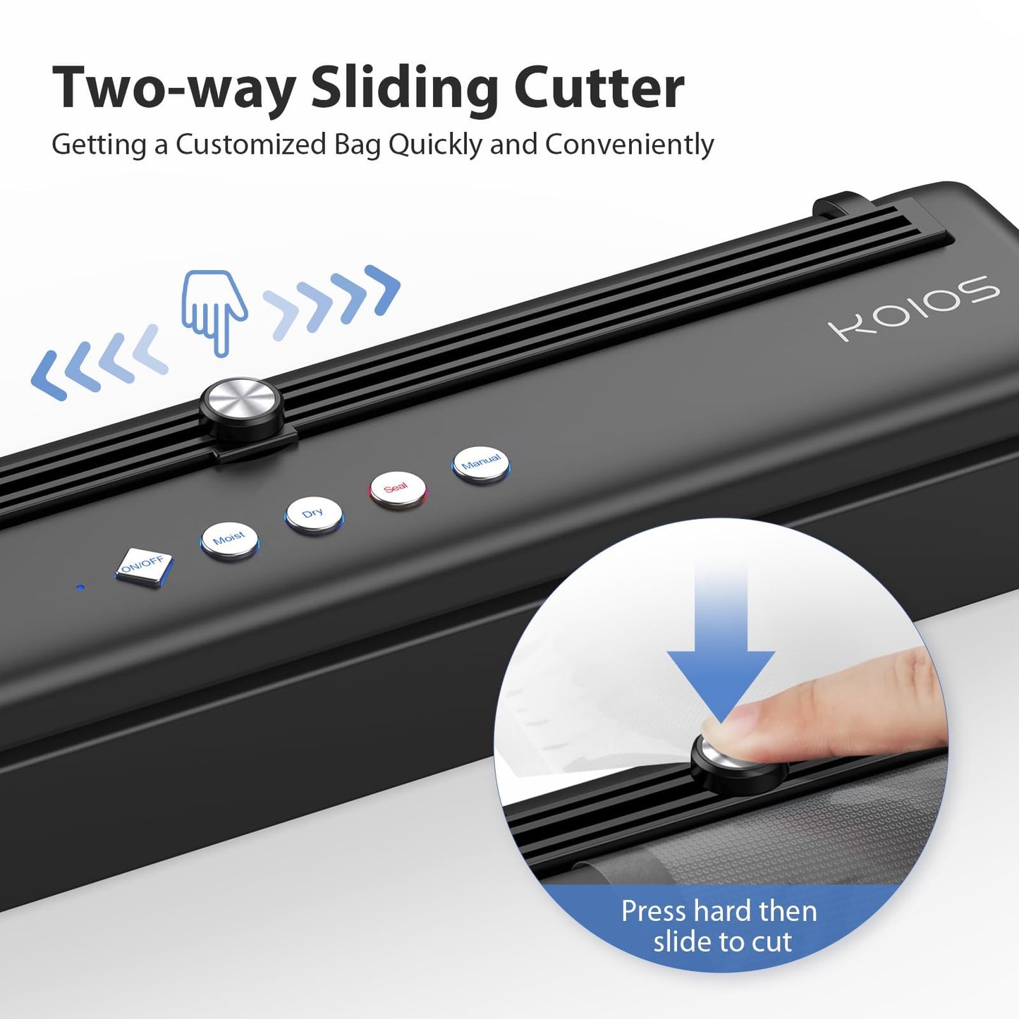 KOIOS Vacuum Sealer with Cutter & 10 Bags