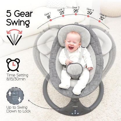 Electric Baby Swing with Music and Remote Control