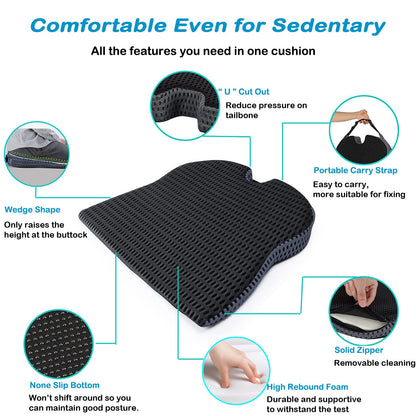 Memory Foam Car Seat Cushion for Pain Relief