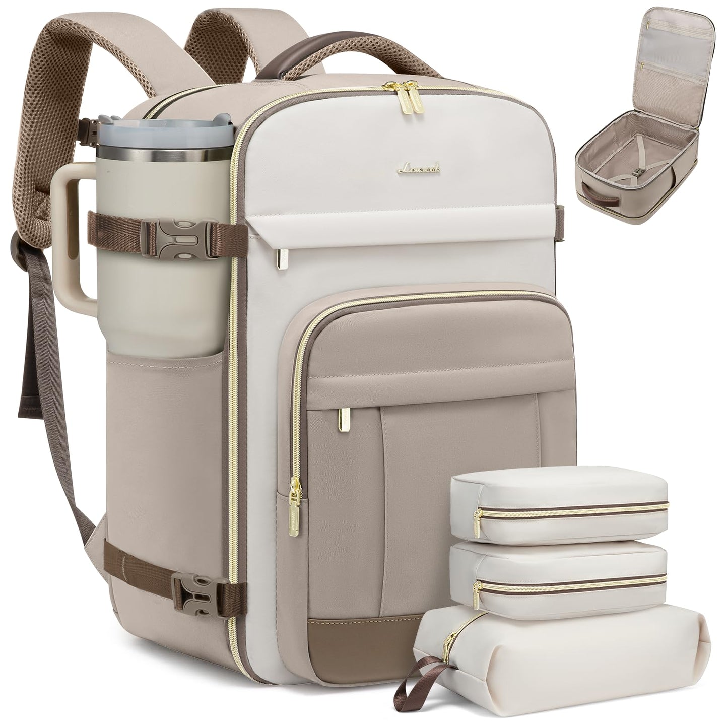 40L LOVEVOOK Travel Backpack with Packing Cubes