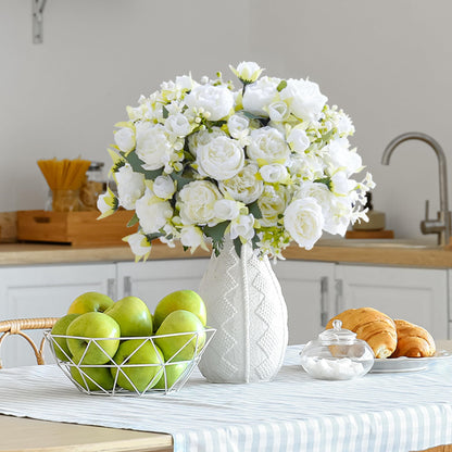 12 Pack Artificial Peony Flowers for Home Decor