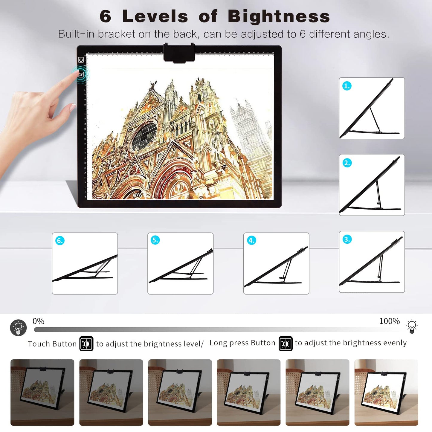 iVAOOZE A3 LED Light Pad with Dimmable Brightness