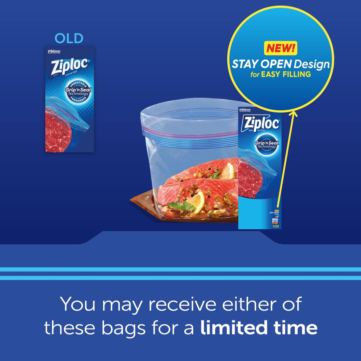 Ziploc Gallon Freezer Bags, 120 Count