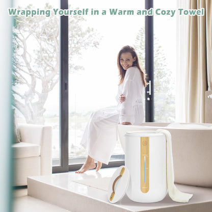 Towel Warmer with Heating Progress Bar and Handle