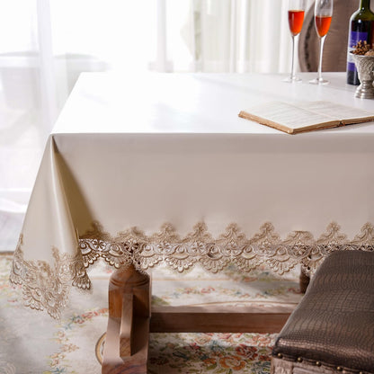 Lace Tablecloth Waterproof Rectangle for Weddings