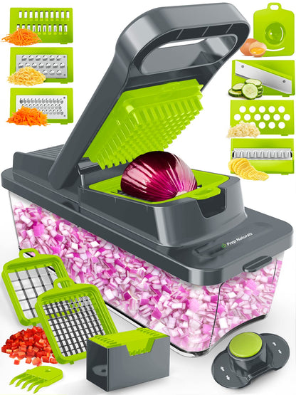 PrepNaturals 12-in-1 Vegetable Chopper with Container