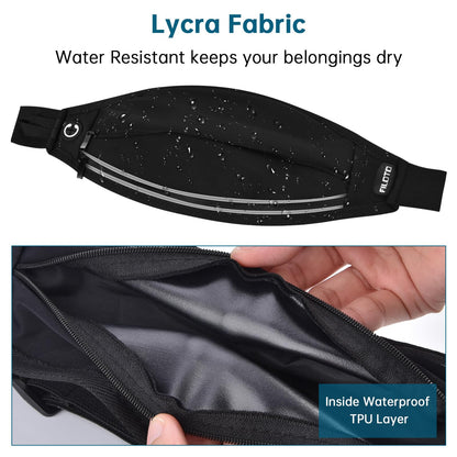 Filoto Running Belt with Reflective Zipper Pockets