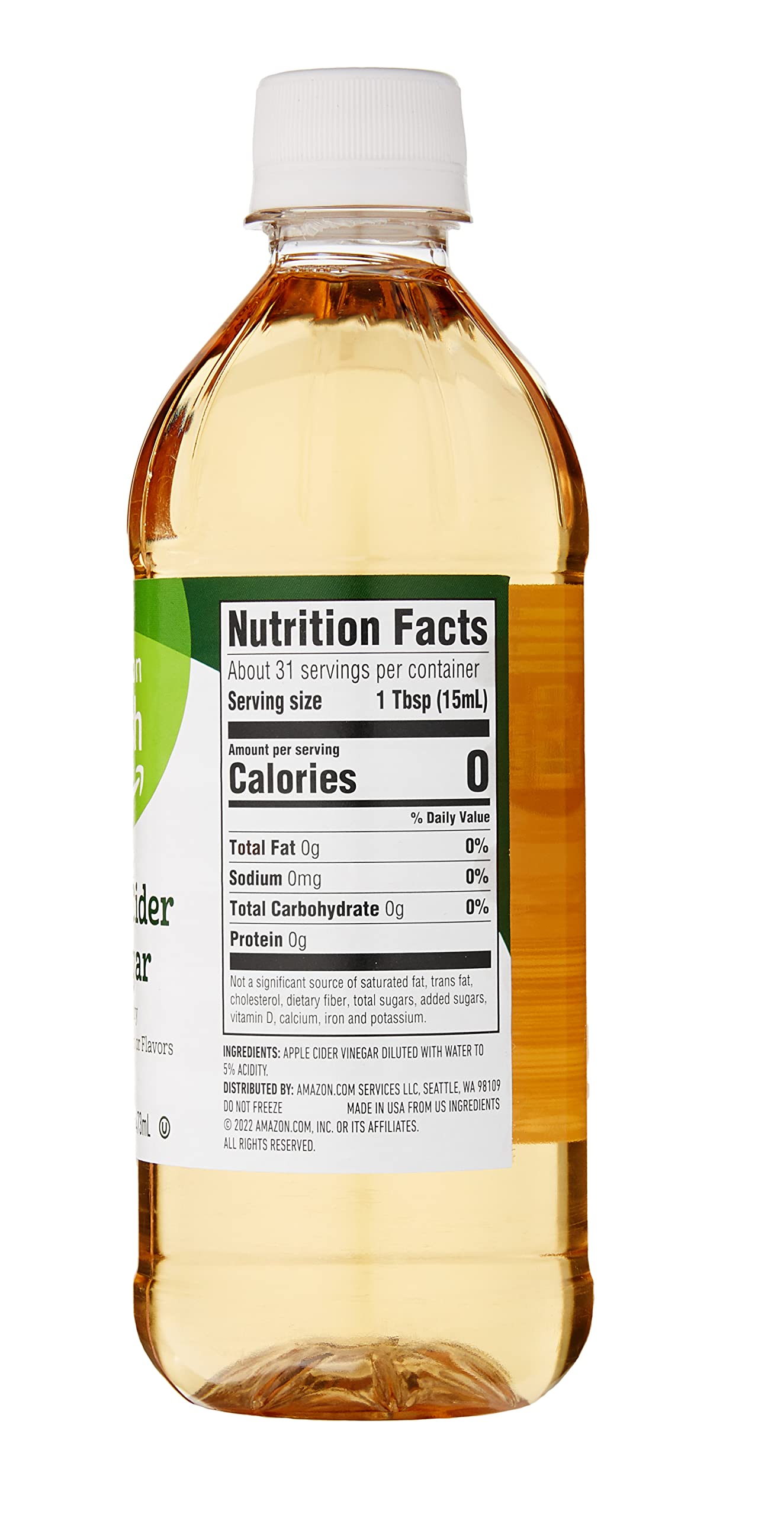 Amazon Fresh Apple Cider Vinegar, 16 Oz Bottle