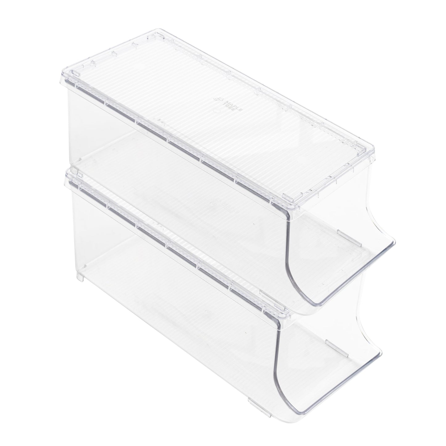 MAPLE TREE 2-Set 9-Soda Can Holder Organizer Stackable Storage for Fridge and Pantry, Beverage Caddy, and Lid Holder - Space-Saving Design for Refrigerator, Cabinet, and Kitchen Organization